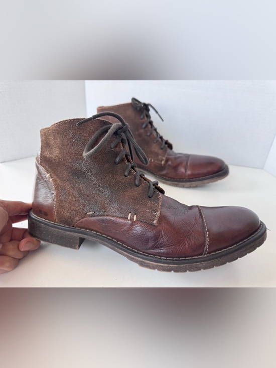 Bed Stu Dreck Brown Leather Lace Up Casual Dress Boot Shoes Men\'s Size 9 main image 5
